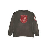 Saint Michael Emblem Patch & Slogan Back Print Sweatshirt
