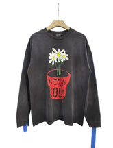 Saint Michael Botanical Flower Pot Print Sweatshirt