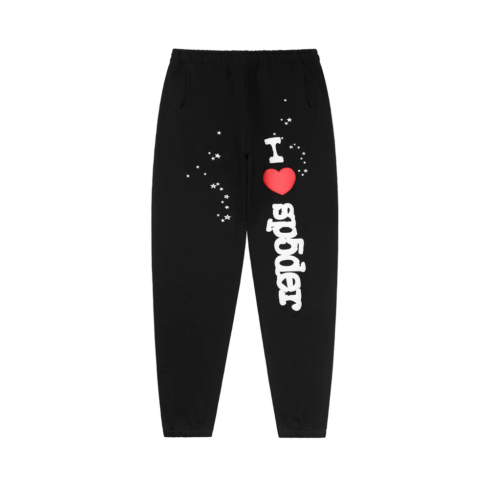 Sp5der I Love Sp5der Graphic Jogger Sweatpants Hip‑Hop Street‑Wear Trousers