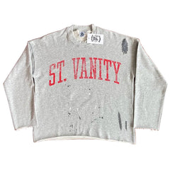 SAINT VANITY Retro Fashion Print Casual Sweatshirt and Shorts Set
