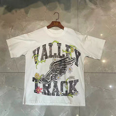 Valleydream White Wing Floral Valley Track Vintage Graphic T-Shirt