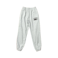 Grey Vintage Oval Graphic Sweatpants – Oversized Streetwear Joggers