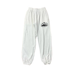 White Vintage Star Graphic Sweatpants – Oversized Streetwear Joggers