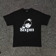 6PM Cartoon Character Graphic Oversized T‑Shirt