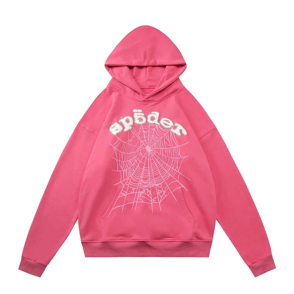 Sp5der Spider‑Web Pullover Hoodie Hip‑Hop Street‑Wear Sweatshirt