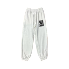 White Back Graphic Sweatpants – Oversized Streetwear Joggers