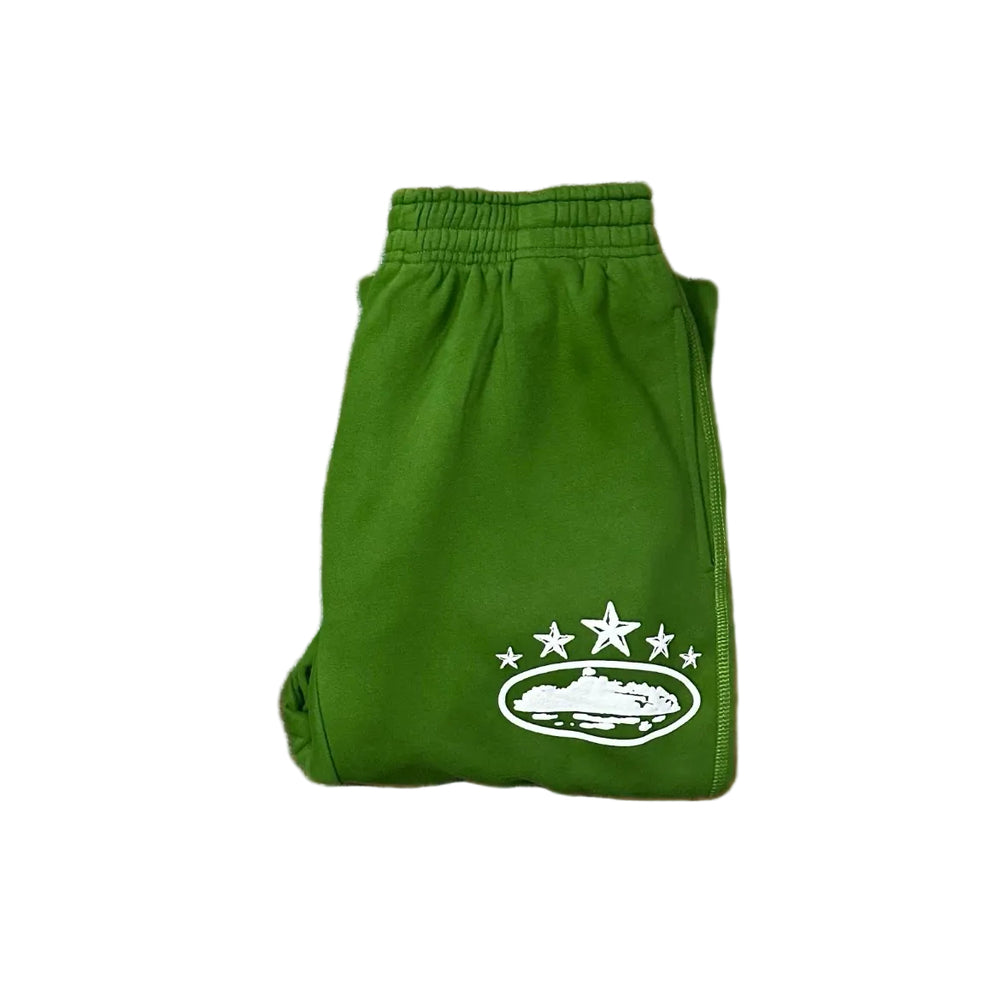 Green Vintage Star Graphic Sweatpants – Oversized Streetwear Joggers