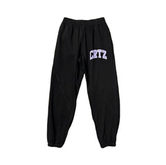 Black Collegiate Logo Sweatpants – Oversized Streetwear Joggers