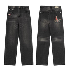 Derschutze Artistic Embroidered Jeans
