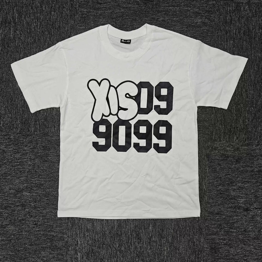 6PM Graffiti Number Oversized Graphic T‑Shirt
