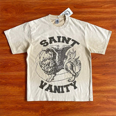 SAINT VANITY Printed Logo Short Sleeve Tee
