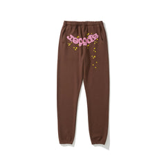 SP5DER Spider‑Web Graphic Jogger Sweatpants Hip‑Hop Street‑Wear Trousers