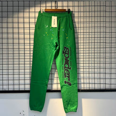 Sp5der Color‑Speckled Graphic Jogger Sweatpants Hip‑Hop Street‑Wear Trousers