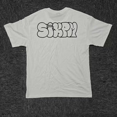 6PM Bubble Graffiti Letter Oversized T‑Shirt
