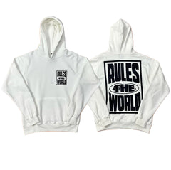 White Back Graphic Hoodie – Oversized Streetwear Pullover Sweatshirt