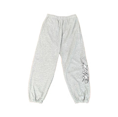 Corteiz “CRTZ” Grey Sweatpants — Signature Script Logo on Relaxed-Fit Joggers