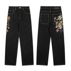 Derschutze Floral Embroidered Jeans