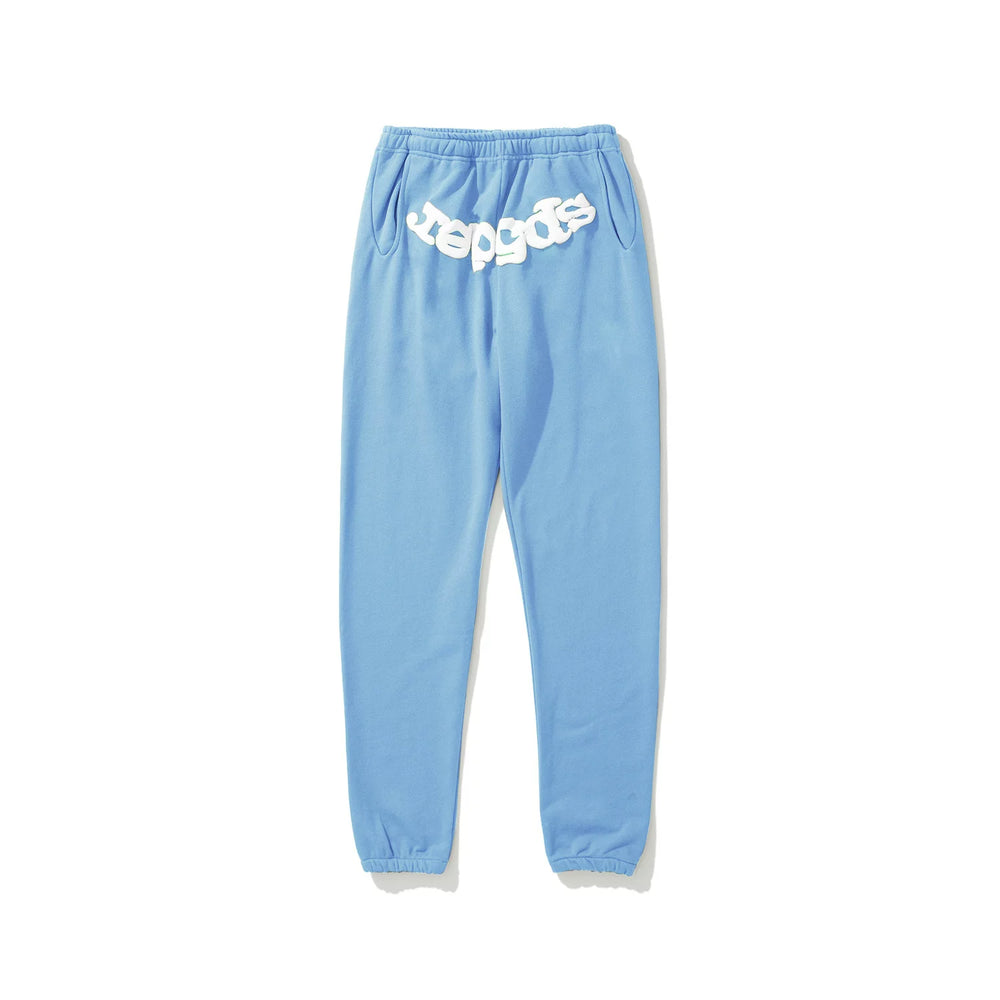 SP5DER Spider‑Web Graphic Jogger Sweatpants Hip‑Hop Street‑Wear Trousers
