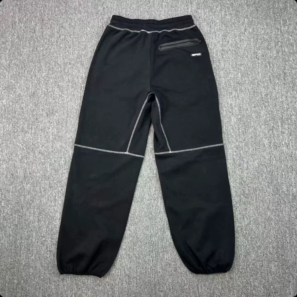 6PM Contrast‑Stitch Jogger Pants
