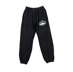 Black Vintage Star Graphic Sweatpants – Oversized Streetwear Joggers