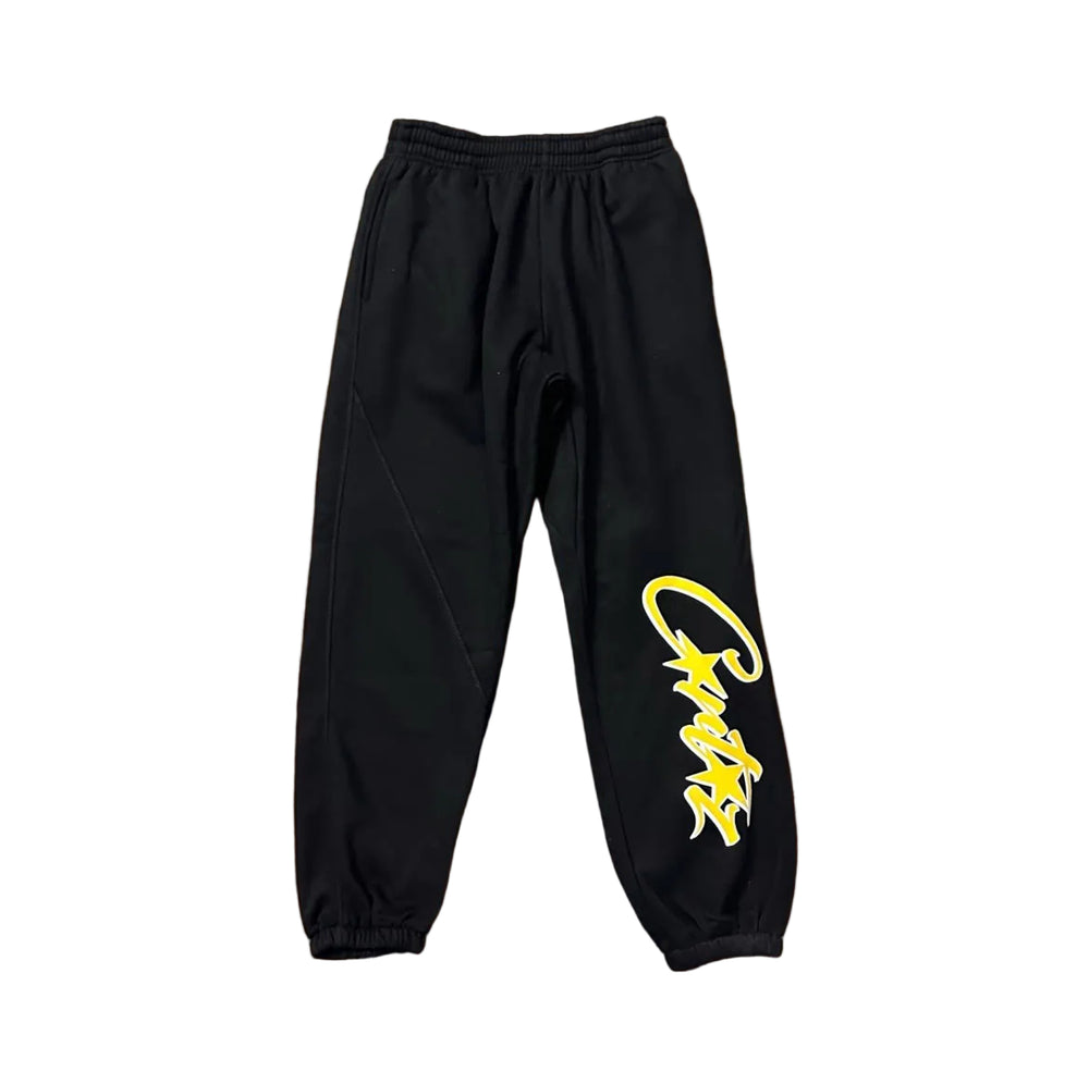 Black Script Logo Sweatpants – Oversized Streetwear Joggers