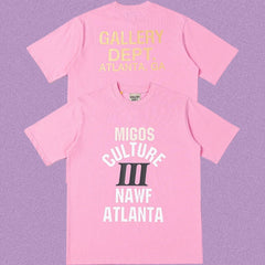 Gallery Dept. x Migos Culture III Short Sleeve T-Shirt - Pink