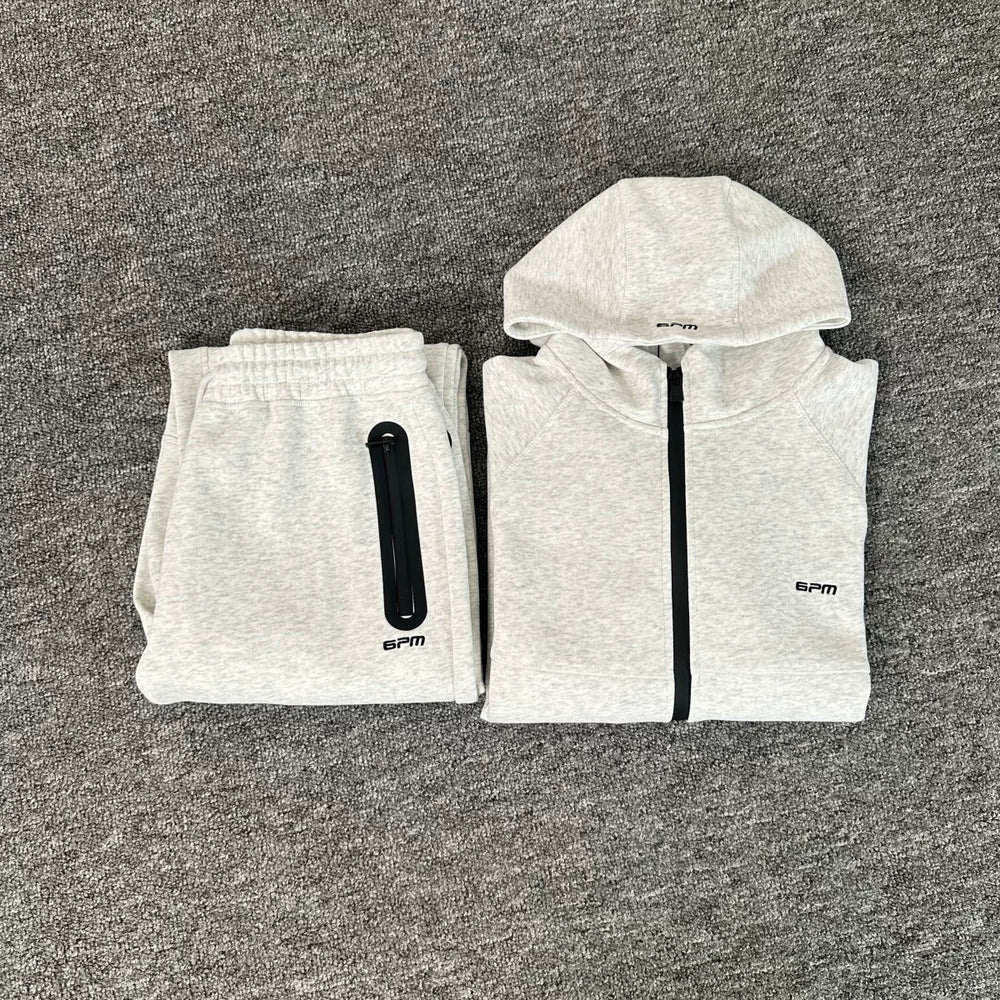 6PM Zip‑Up Hoodie & Sweatpants Matching Tracksuit