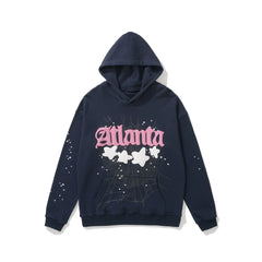 SP5DER Atlanta Star Graphic Pullover Hoodie Hip‑Hop Street‑Wear Sweatshirt