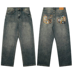 Derschutze Cherry Blossom Denim Jeans
