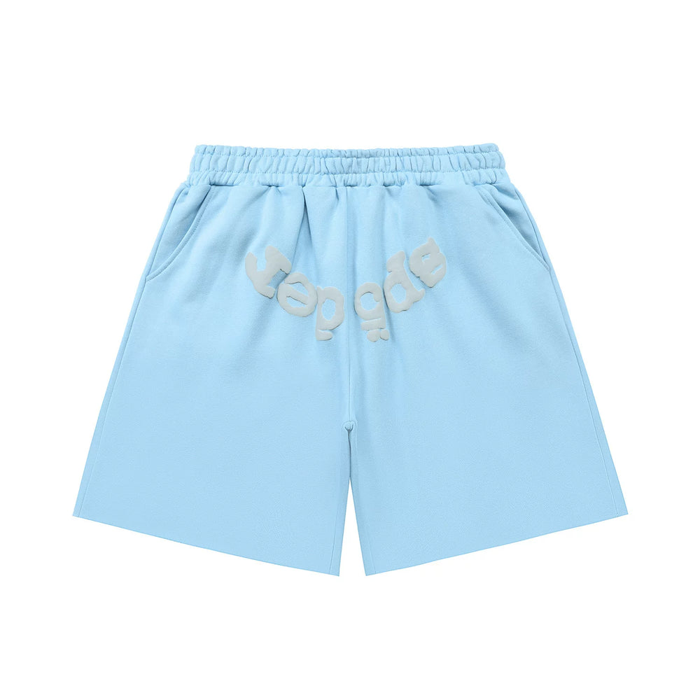 Sp5der Classic Logo Print Sweat Shorts Hip‑Hop Street‑Wear