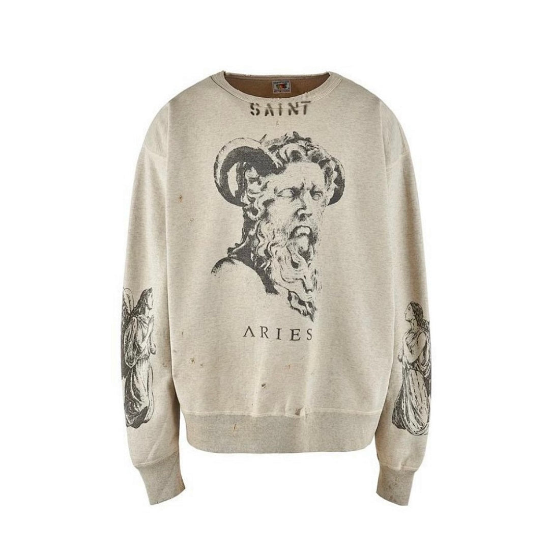 Saint Michael ST331 Multi-Graphic Sleeve Print Sweatshirt