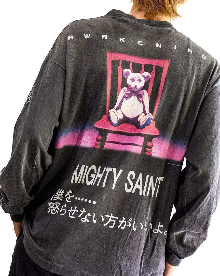 Saint Michael Character Artwork & Text Graphic Sweatshirt