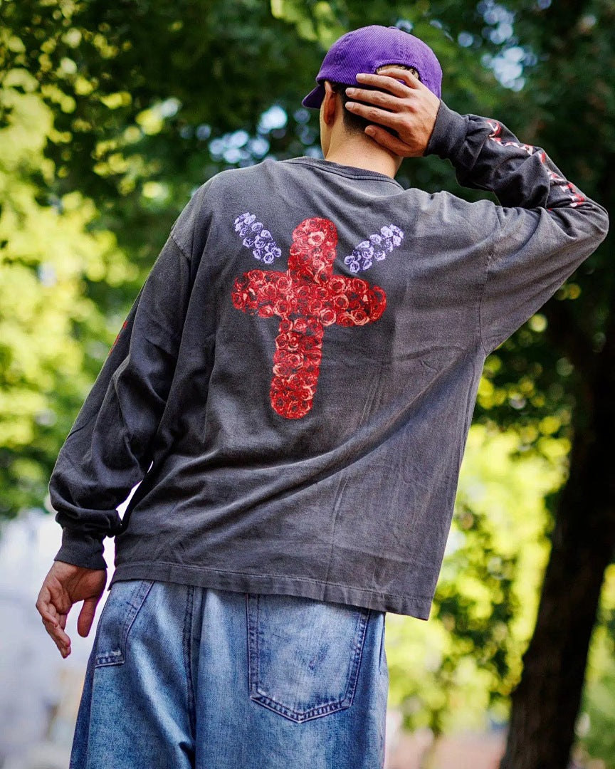 Saint Michael Cross Graphic & Portrait Print Sweatshirt