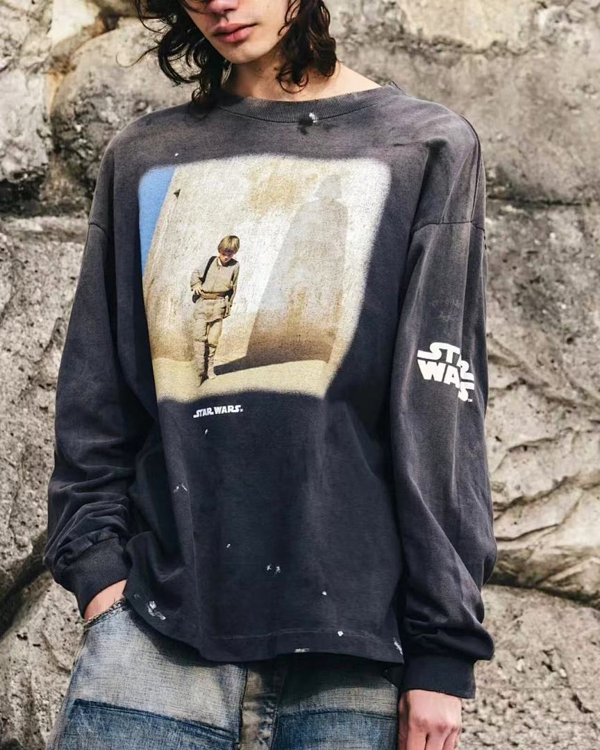 Saint Michael Portrait Graphic & Back Illustration Sweatshirt