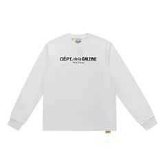 Gallery Dept. Front-Logo DÉPT. de la GALERIE Long Sleeve T-Shirt - White
