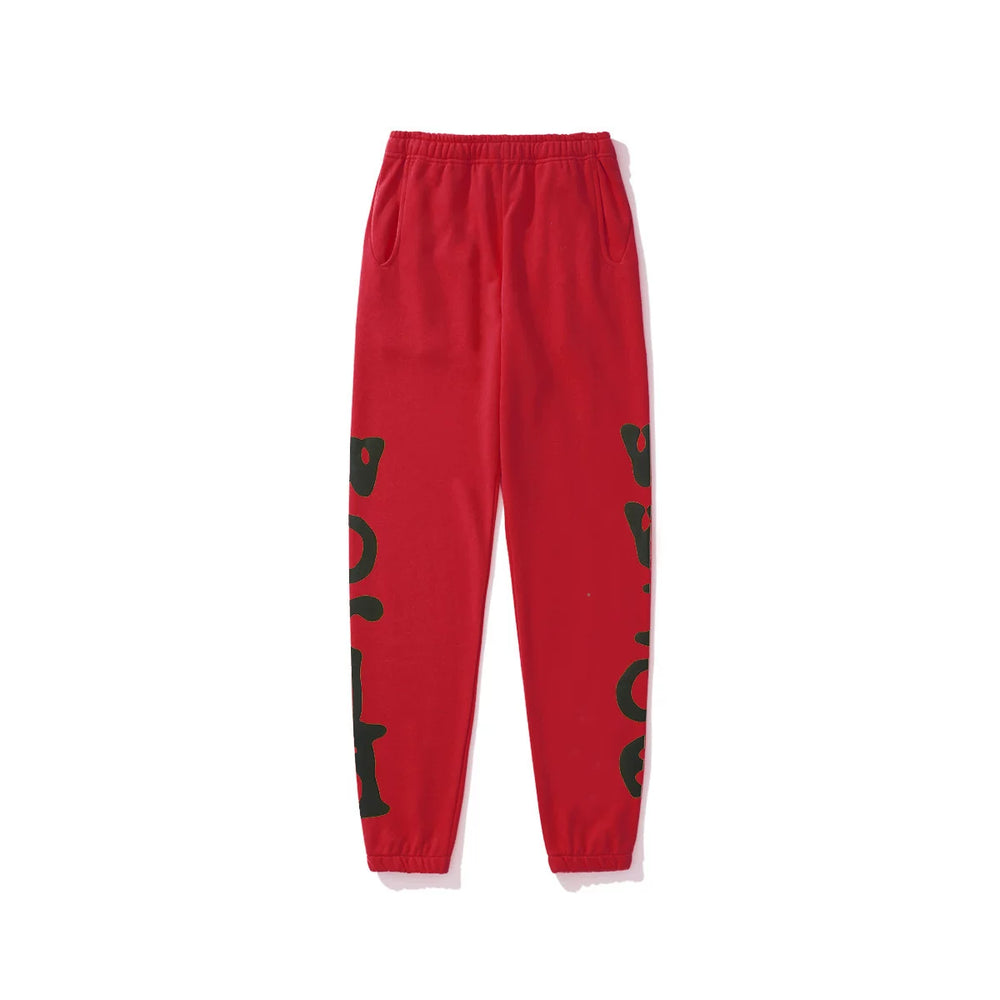 SP5DER Vertical Bubble‑Letter Jogger Sweatpants Hip‑Hop Street‑Wear Trousers