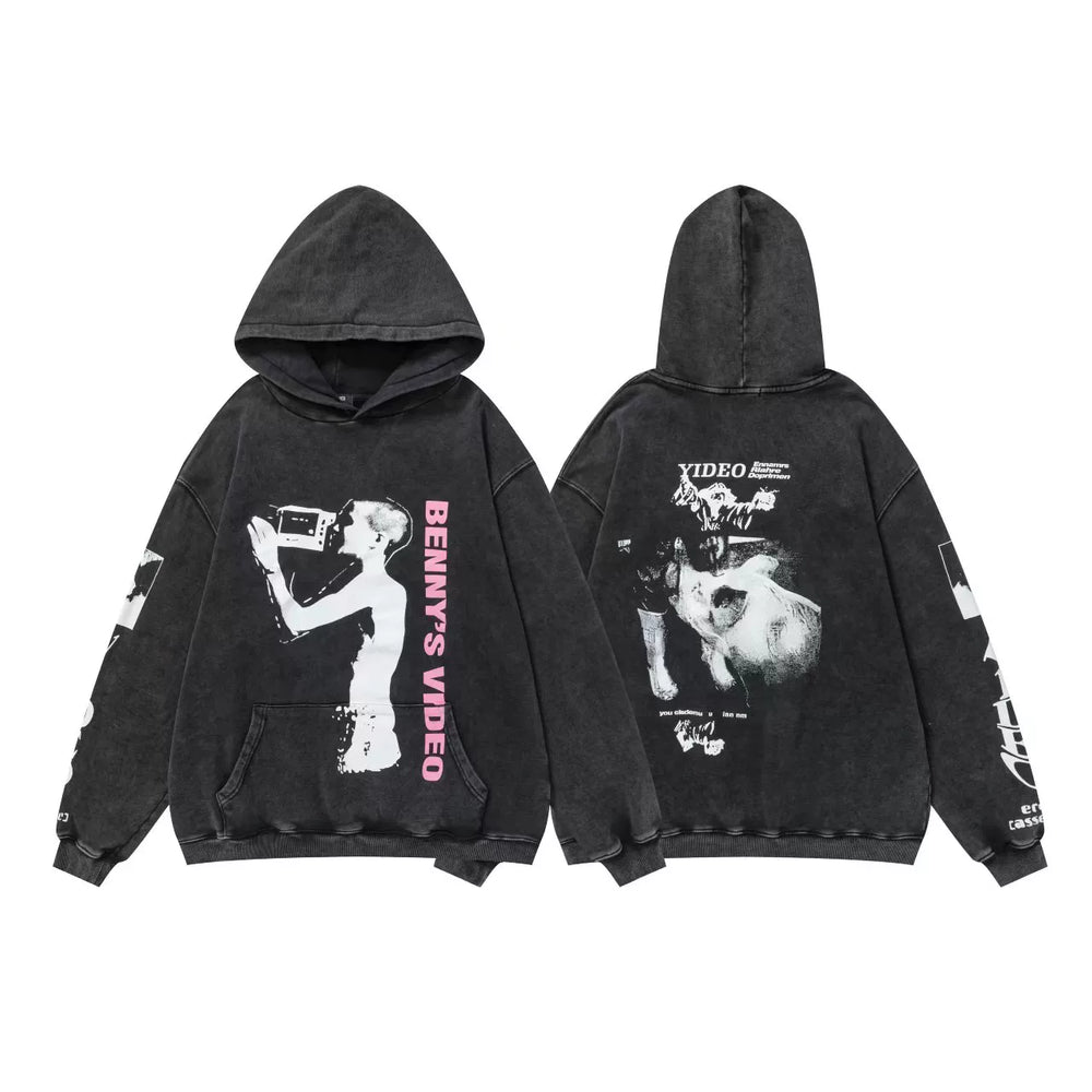 ERD Vintage Print Hoodie
