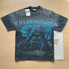 VALEFOREVER Black Washed Vale Dreams Racing Retro Graphic T-Shirt