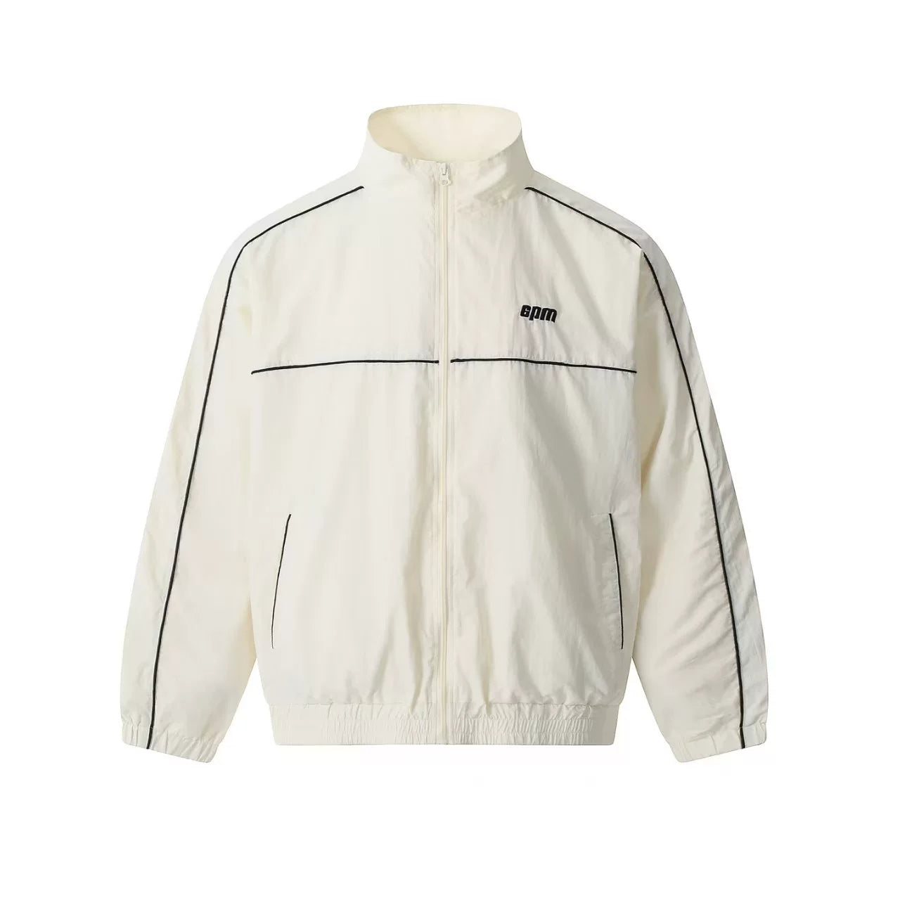 6PM Contrast‑Piping Lightweight Windbreaker Jacket