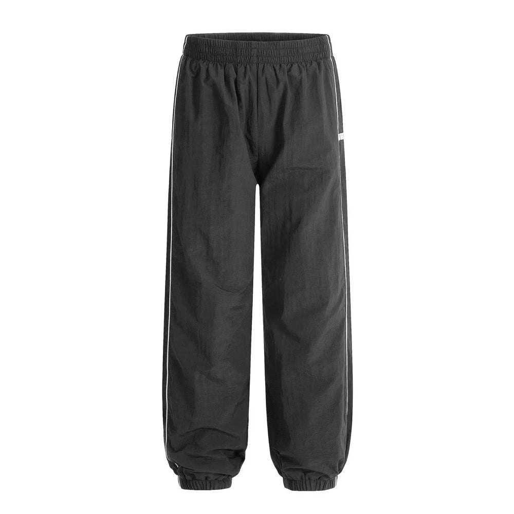 6PM Side‑Stripe Dark‑Grey Track Jogger Pants