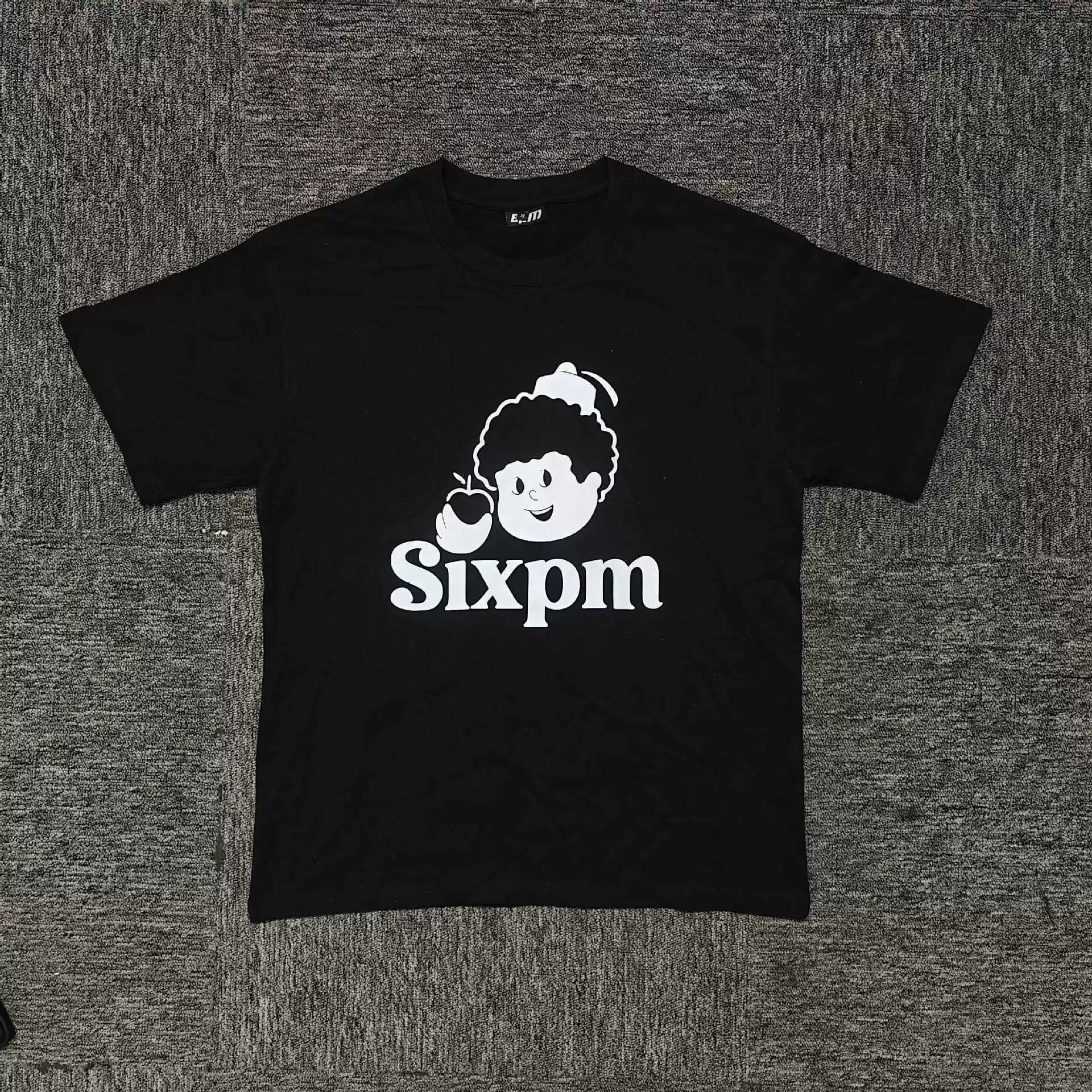 6PM Cartoon Character Graphic Oversized T‑Shirt