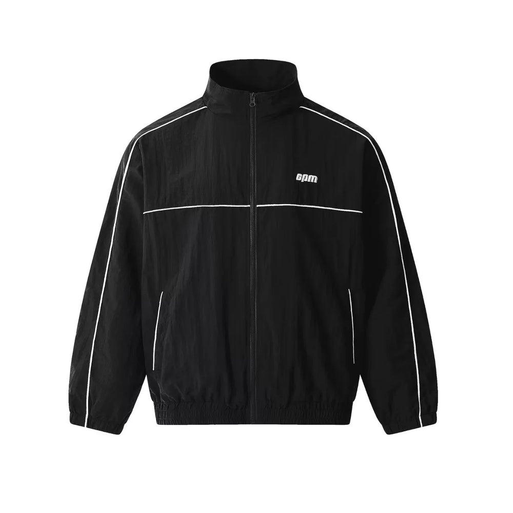 6PM Contrast‑Piping Lightweight Windbreaker Jacket