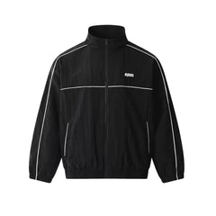 6PM Contrast‑Piping Lightweight Windbreaker Jacket