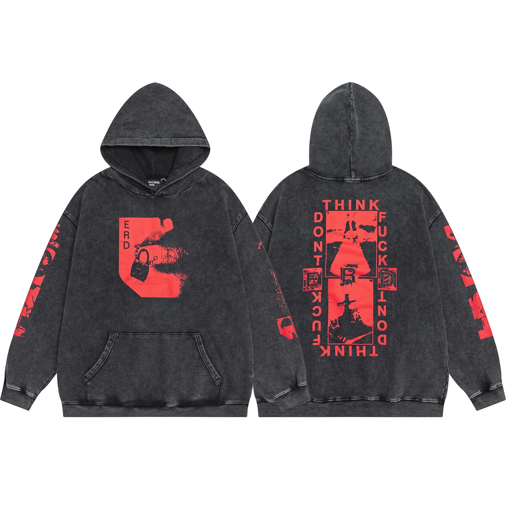 ERD's Distressed Graphic Hoodie