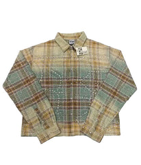 Vale Vintage Wash Multi-Color Plaid Oversized Shirt