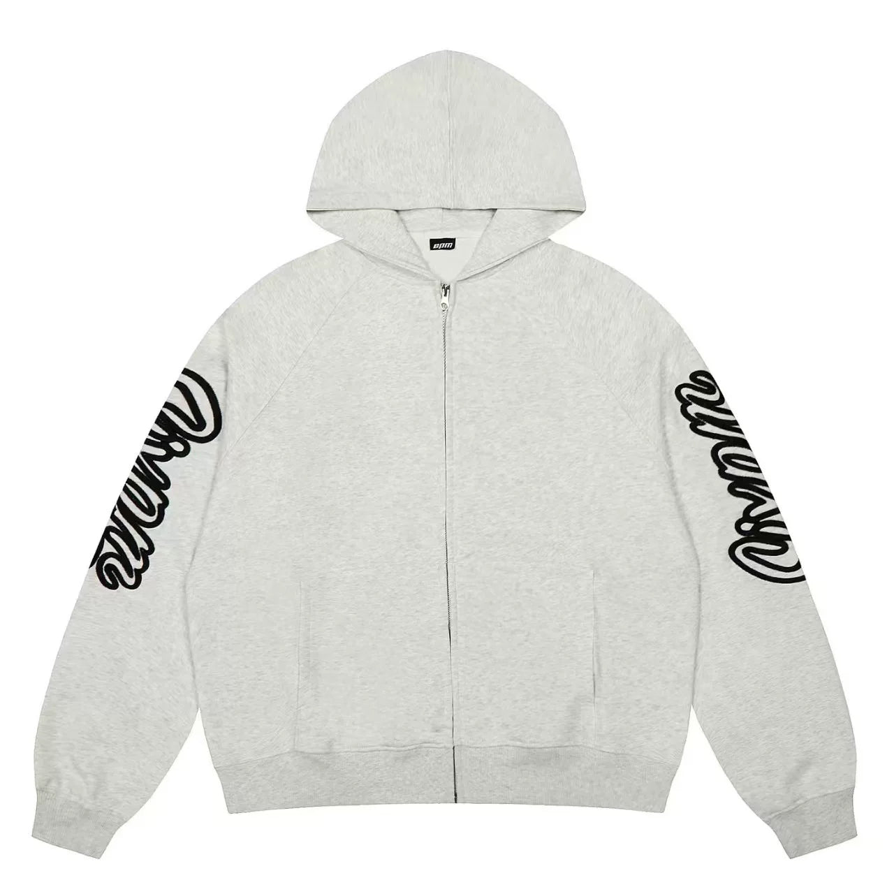 6PM Sleeve‑Print Zip‑Up Hoodie