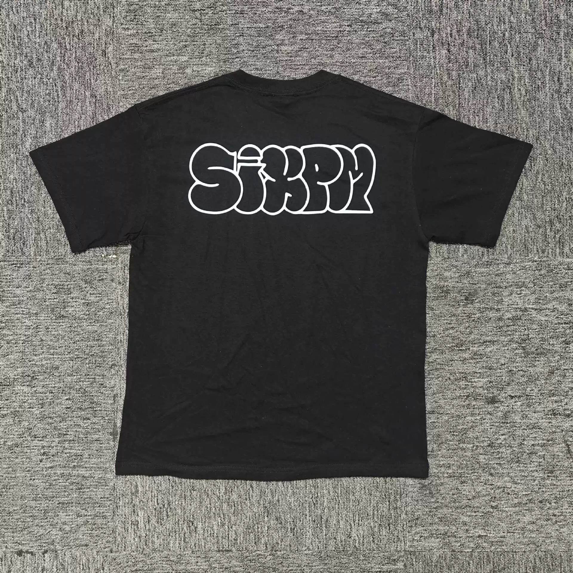 6PM Back Graffiti Letter Oversized T‑Shirt