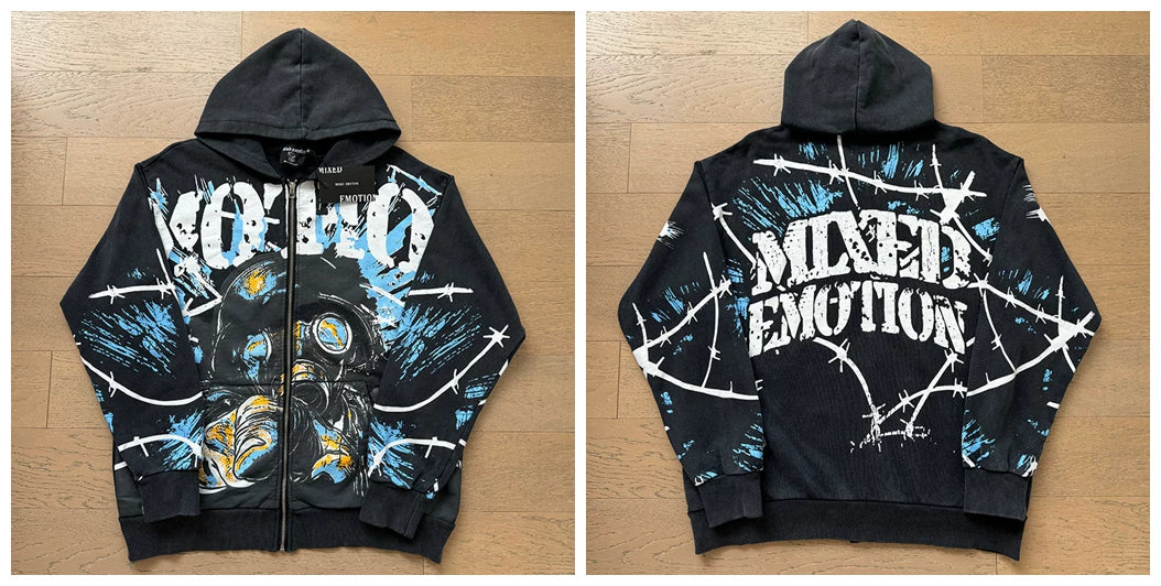 Mixed Emotion Cotton HoodieMixed Emotion Cotton Hoodie