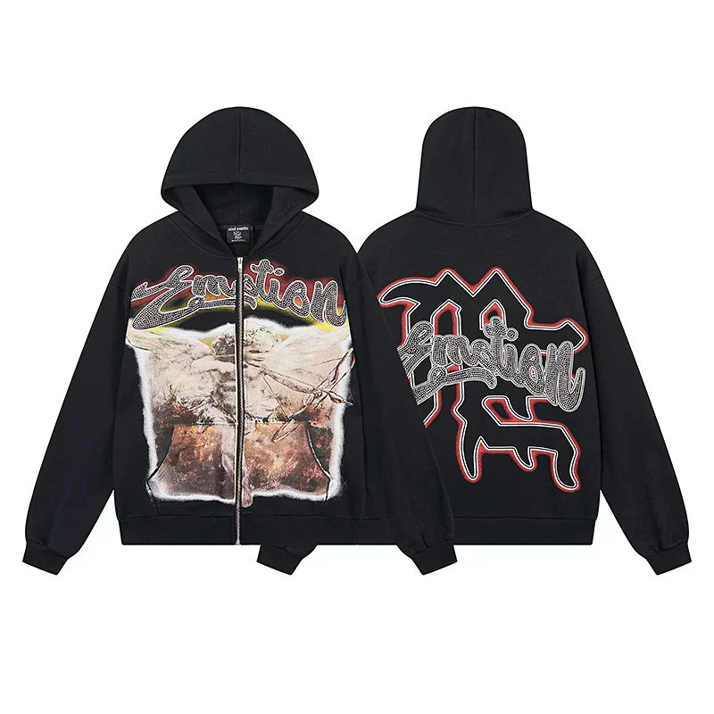 Mixed Emotion Retro Hoodie