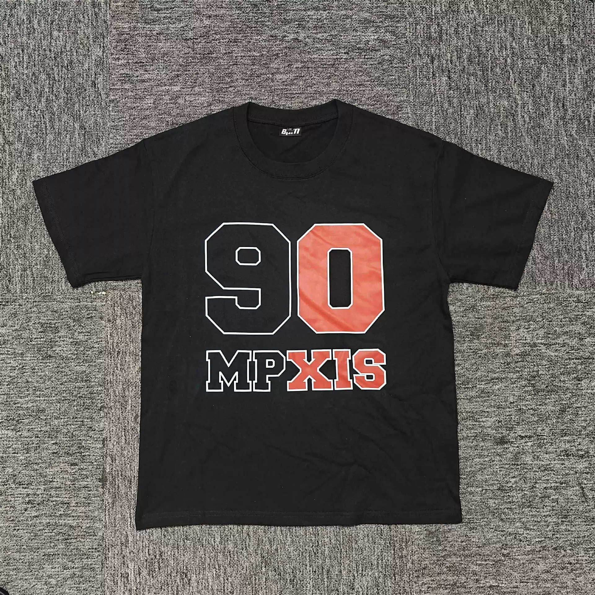 6PM 90 Number‑Letter Oversized Graphic T‑Shirt